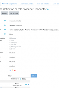 Wisenet-How to set up moodle connected app-New Moodle Role Setup 1
